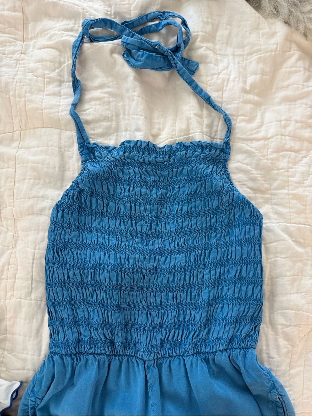 Blue Smocked romper